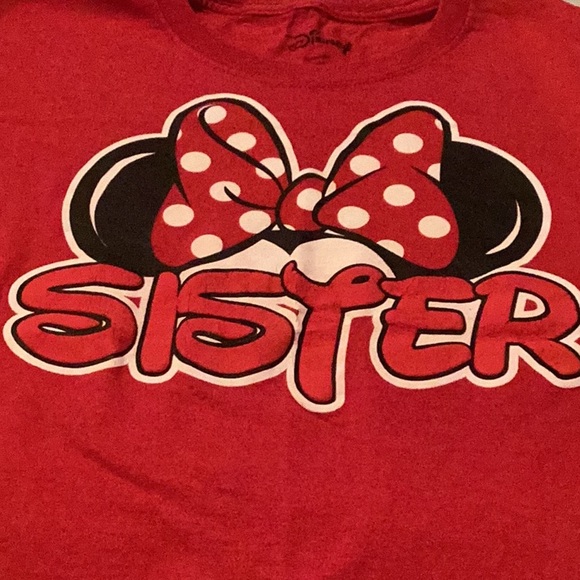 Disney Red Minnie Mouse Sister Tee 🐰 - Picture 3 of 5